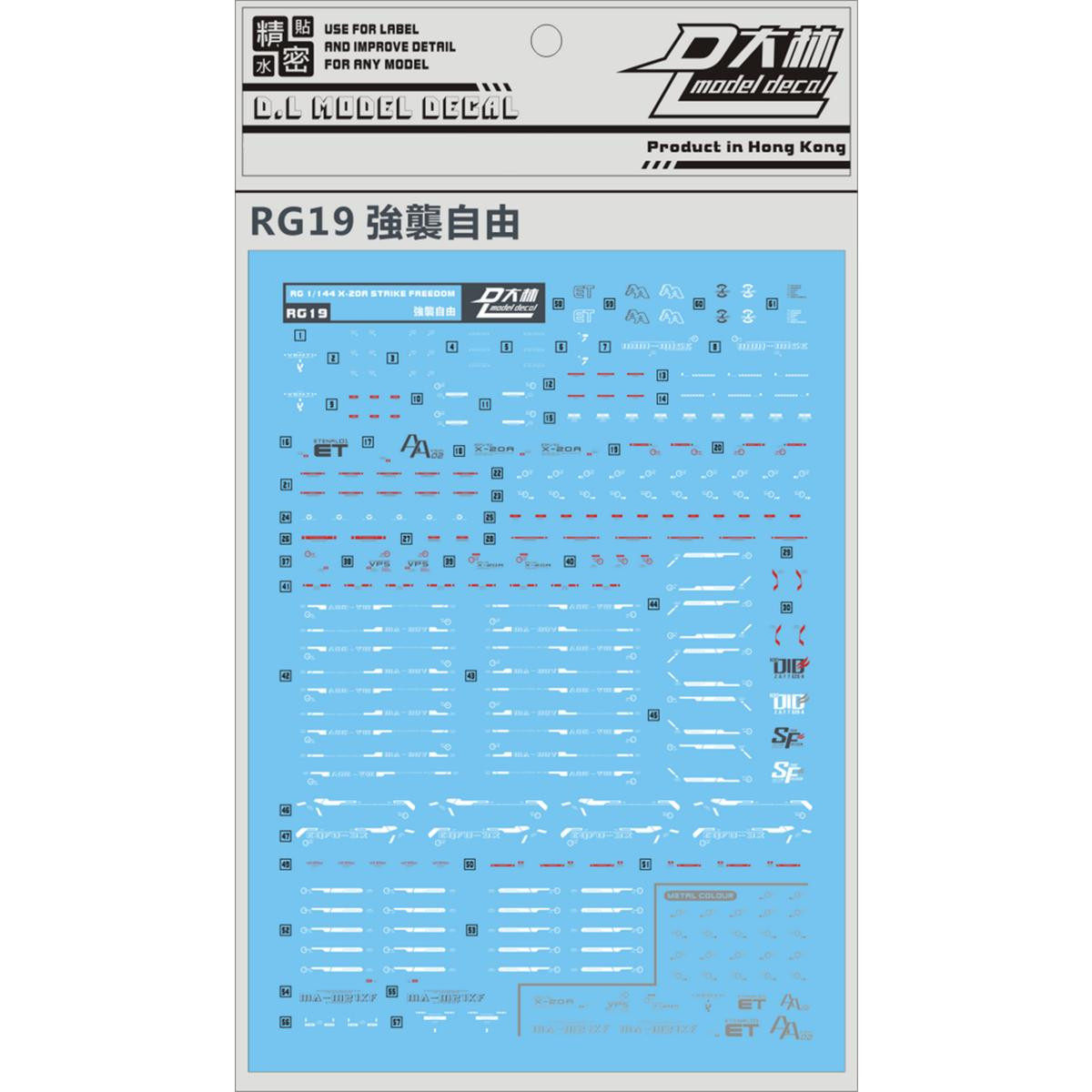 DL] Large forest RG 1:144 Freedom ZGMF-X20A strong attack free up to special water sticker