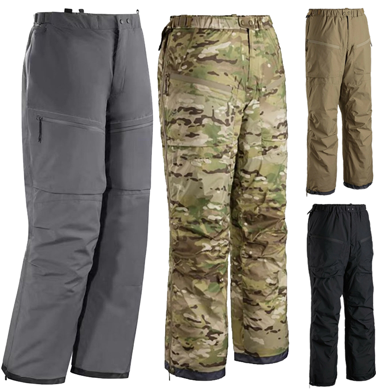 Military bird without standard duplicate cotton pants men winter thickening LEAF waterproof skier all open zipper pants