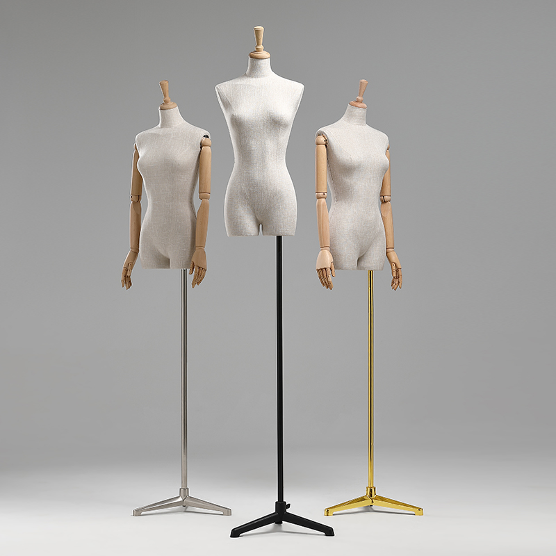 Glazed Bamboo Knobs Numb Model Props Female Half Body Stage Show Rack Upscale Clothing Shop With Head Human Body Model Racks-Taobao