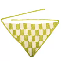 Зеленый [Большой клетчатый треугольный шарф]