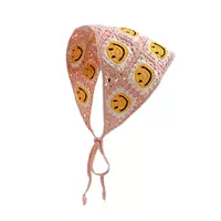 Розовый [Smile Face Triangle Scarf]