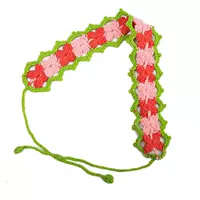 Розовый зеленый край [бабочка для волос]]