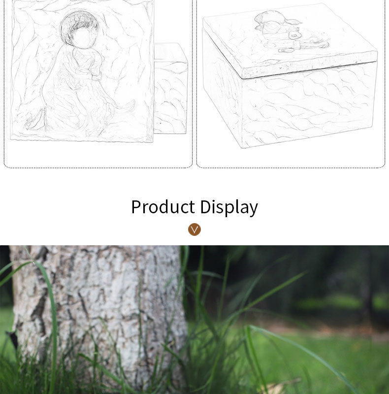 Урна для праха 新品树脂动物宠物骨灰盒天使狗狗猫咪纪念火化通用殡葬棺材盒 German/only banquet