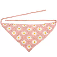 Розовый [маленький диази треугольник шарф]