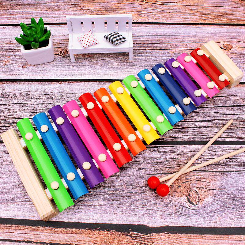 Wooden thirteen-tone percussion instrument percussion instrument Enlightenment Education Cognitive Interests Young Children Toys 1-3-year-old-Taobao