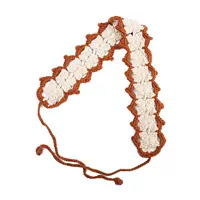 Бежевый кофейный край [бабочка для волос]