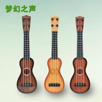 Trompette pour enfants 36cm imitation grain de bois ukulélé guitare formation dintérêt instrument de musique jouet cadeau de maternelle