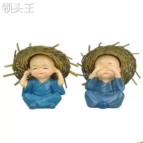 Автомобильные украшения соломенная шляпа Четыре женщины производители монахи Прямые продажи смол ремесло ремесло