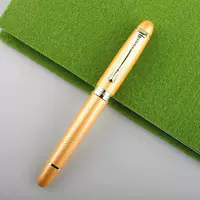 Перьевая ручка (перо F 0,5 мм), спираль золото цвета шампанского