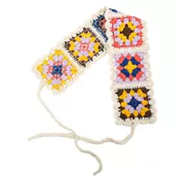 Бежевая волнистая повязка на голову