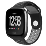 Подходит для Fitbit Versa/Versa2/Versa Lite, дышащий силиконовый двухцветный быстросъемный сменный ремешок