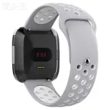 Подходит для Fitbit Versa/Versa2/Versa Lite, дышащий силиконовый двухцветный быстросъемный сменный ремешок