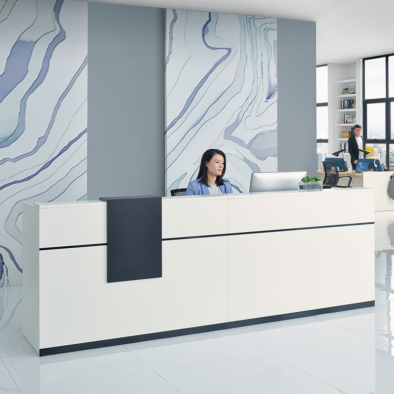 Company office reception desk simple modern training institution kindergarten small bar hotel service desk