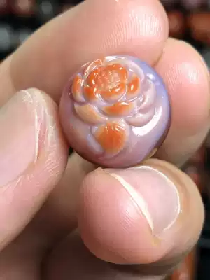 Xiaosu Suchuan material South red agate persimmon red ice floating old beads hand string pendant collarbone bag paste safety buckle