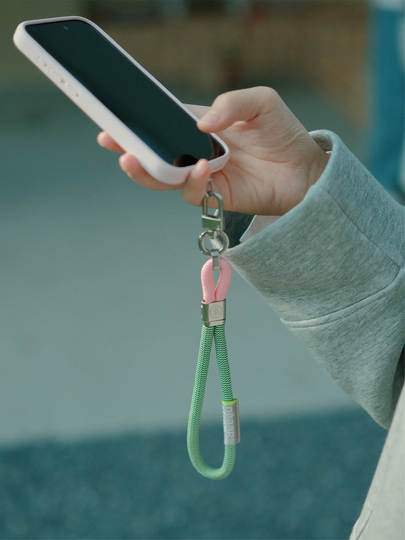 Naaap adjustable 7mm multifunctional wrist rope spliced color travel anti-lost mobile phone lanyard with hanging piece