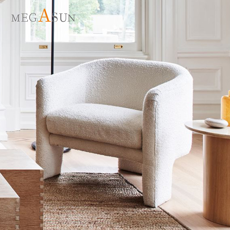 Light luxury cloth single fabric sofa chair sample room display center negotiate chair modern minimalist hotel designer chair