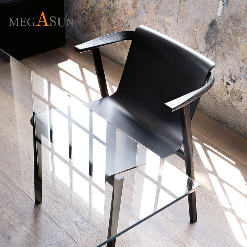 Nordic Solid Wood Dining Chair Leisure Backarmchair Convenient Chair Cafe Household Soliwood Dining Chair Single Chair