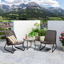 Balcony table and chair three-piece home mini coffee table Net red leisure table and chair modern simple balcony one table and two chairs