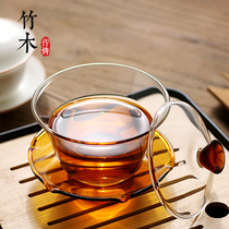 Glass Cover Bowl tea cup Heat Resistant No Bronzed single Kung Fu Tea tea Tea Tea Tea Amber Color Glass Cup