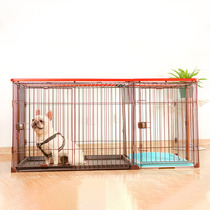 Wind pet dog cage solid wood dog cage medium-sized dog pet dog fence fence indoor dog cage with toilet separation
