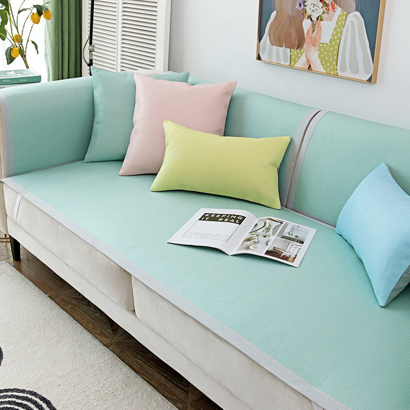 Sofa cushion summer ice silk mat non-slip rattan mat summer fresh cool cushion non-slip sofa cover towel custom