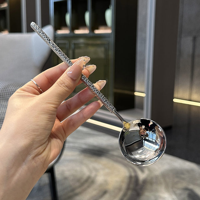 Japanese hammer pattern 304 stainless steel western food spoon main meal more meal spoon spoon