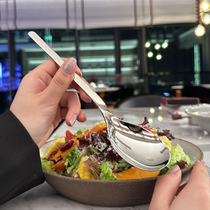 Soul spoon for drinking soup. Exported Dedan 18 10 stainless steel western food spoon for drinking soup.