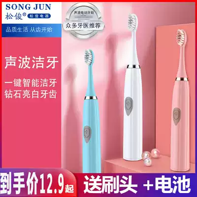 Songjun electric toothbrush adult super soft interdental brush fine hair non-rechargeable sonic home waterproof couple toothbrush