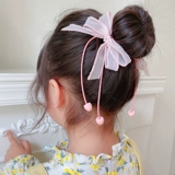 Заколка для волос для принцессы с бантиком, аксессуар для волос, детская резинка для волос