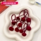 1# Burgundy Flocking Hair Rings