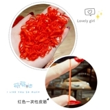 Одноразовая красная детская эластичная прочная безвредная резинка, не повреждает волосы