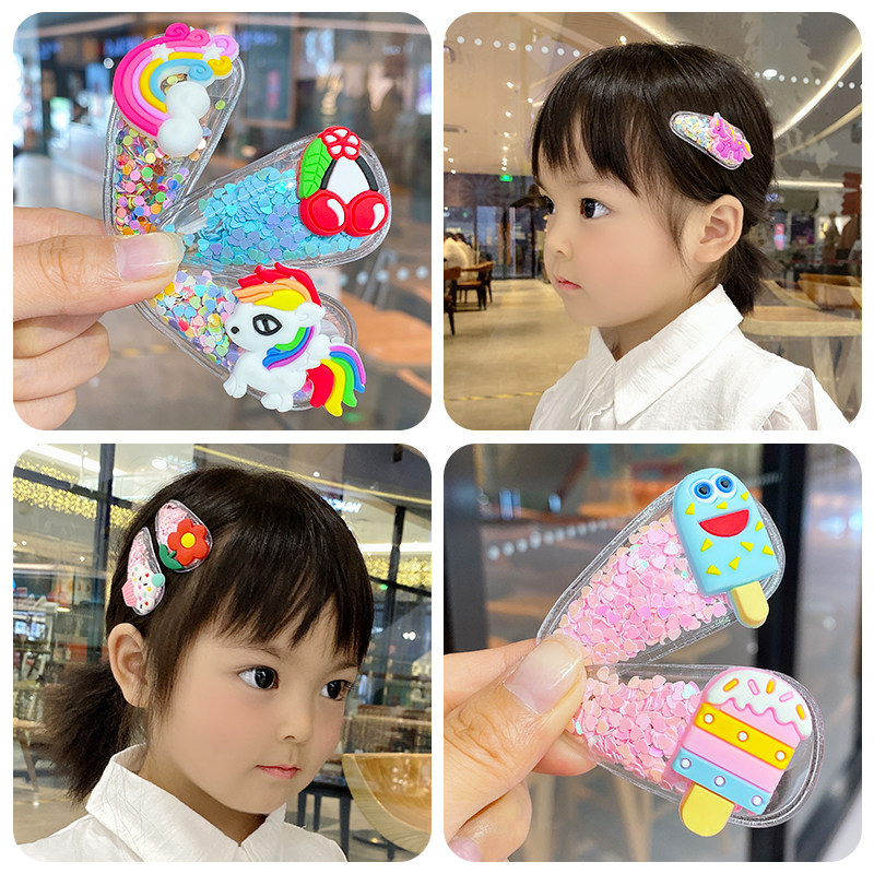 Korean Cute Fruit Handmade Hairpin Girl Stream Sofa Haircut Hair Clip Hair Accessories Princess Women Baby Candy Color Girl Hearts