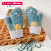 Зеленый динозавр, перчатки, 0-4 лет