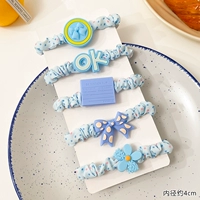 Синяя заколка для волос с бантиком, комплект