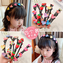 Net red 2022 new girls headband broken hair artifact childrens hairpin headdress little girl braided hair clip hair accessories