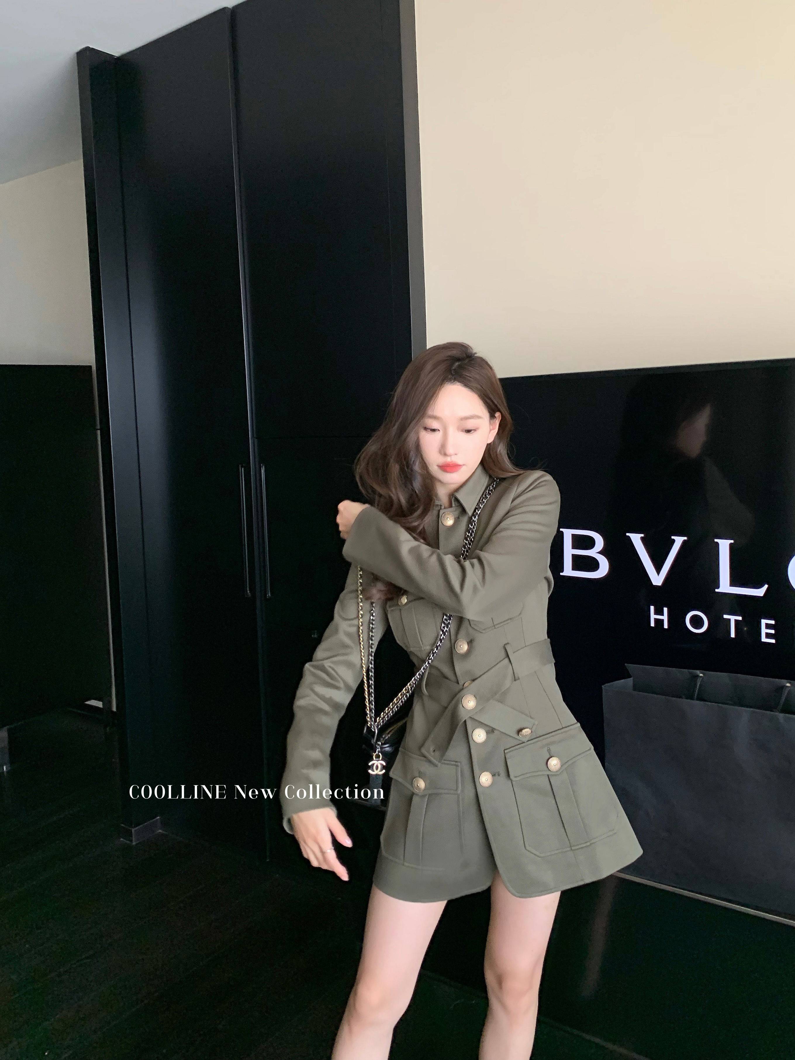 COOLLINE Woods Sub-Byzantine wind metal Coloured button fall Lions dress closets Don't make nice dresses-Taobao