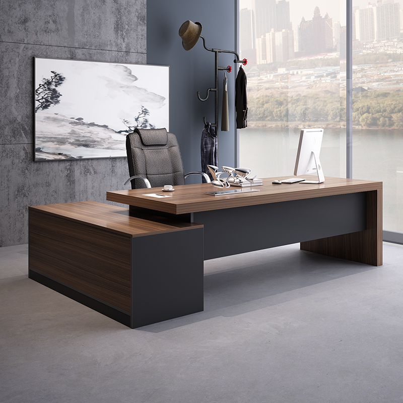 Desk Minimalist Modern Boss Table Staff Table With Cabinet Office Furniture Office Furniture President Manager Desk Chairs Combination