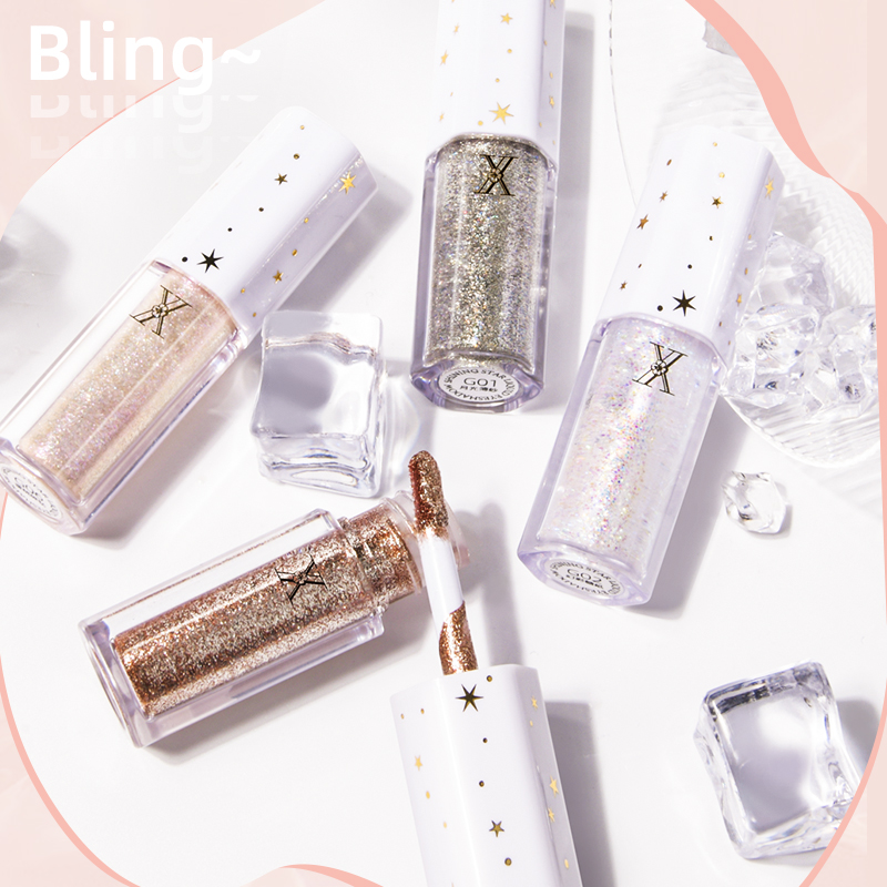 Liquid high-light rod lying silkworm face brightening net red flashing pink flashing pieces of light eye shadow a tear