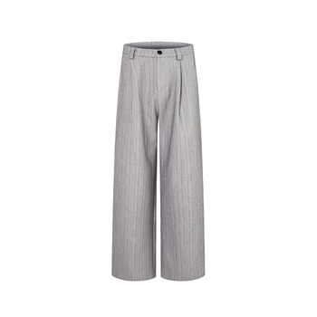 Goinsk old money style striped a-line wide-leg trousers for men