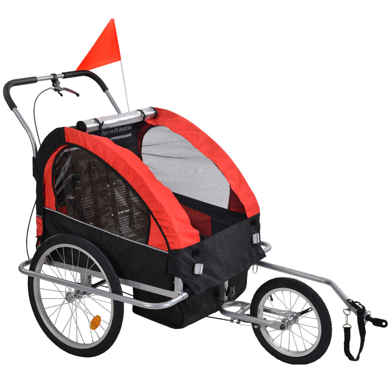 Hiking bicycle stroller children's stroller twin stroller double seat shock-absorbing pet stroller shopping cart
