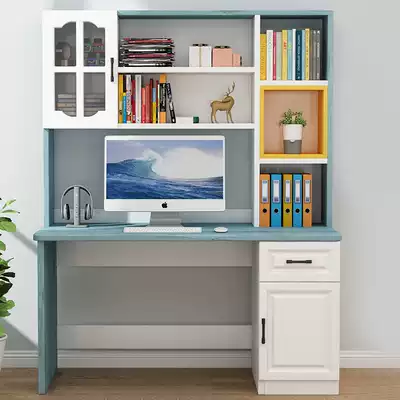 Children's computer desk desktop desk desk simple modern home bedroom student dormitory bookcase integrated multifunctional combination