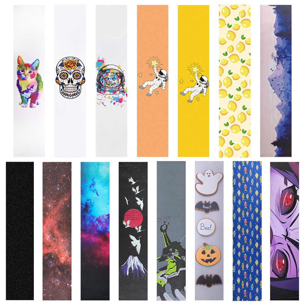 Animation big fish board Small fish board Double dance drift skateboard Stomata wear-resistant emery non-slip long board sandpaper