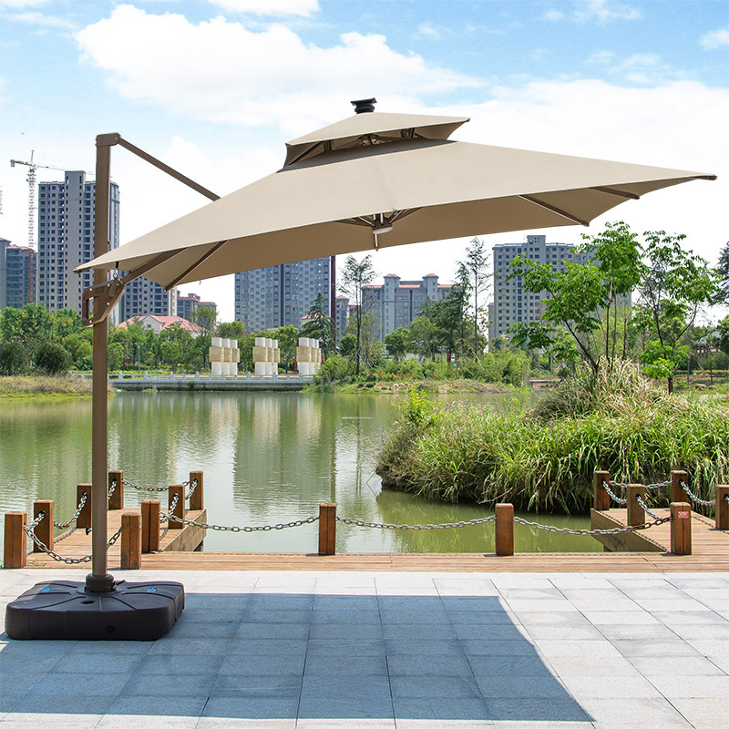 Outdoor beach umbrella villa Rome umbrella terrace garden courtyard umbrella outdoor large beach umbrella large outdoor pendulum umbrella