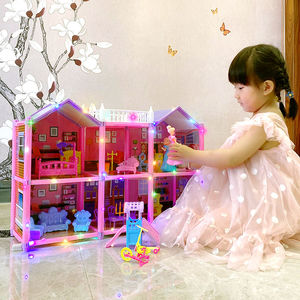 儿童过家家拼装芭比娃娃屋别墅礼盒套装公主城堡仿真房子女孩玩具