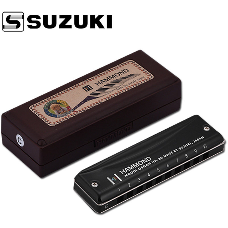 SUZUKI Suzuki harmonica HA-20 Hammond 10 Kong harmonica professional playing Blues ten-hole student beginner