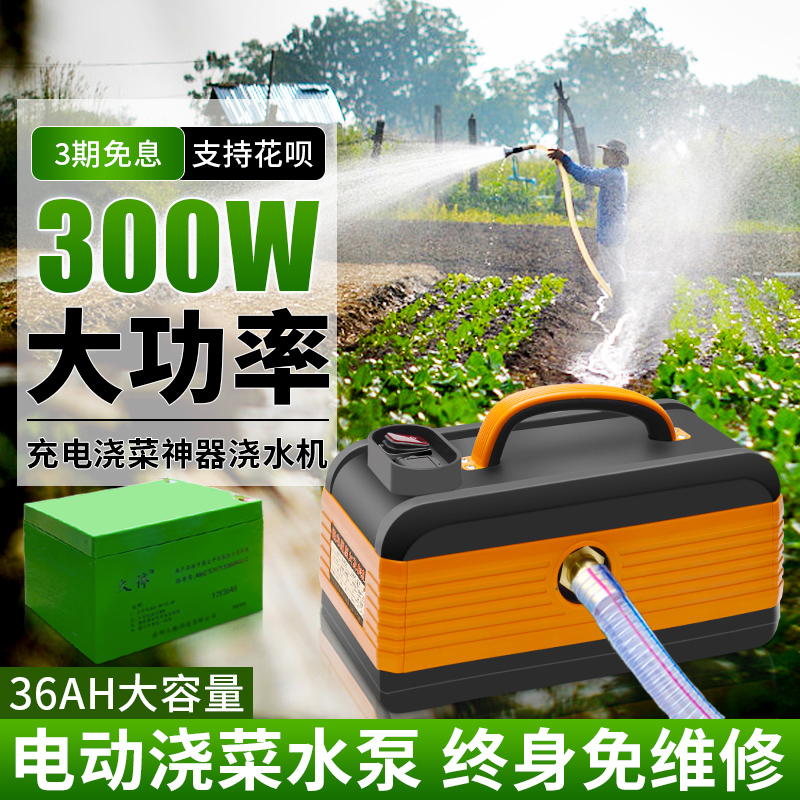 Rechargeable pumping pump watering artifact watering machine electric pump self-priming high power pumping machine agricultural irrigation