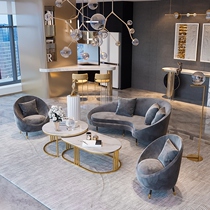 Nordic light luxury ins wind Wrought iron sofa net red modern simple womens small apartment living room curved sofa chair