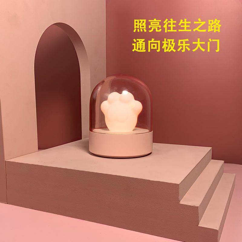 Pets pray for a long Ming light heading to raw pole Lovely cute claws imprinted kitty puppies to commemorate sacrificial electronic candle