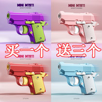 Genuine Gravity Radish Gun Mini 1911 cub Carrot Pistol Rebound knife Decompression Small Robb Boy Toy