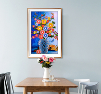 Diamond painting finished 5d shaped diamond glossy living room dining room porch vase vertical painting diamond embroidered with frame